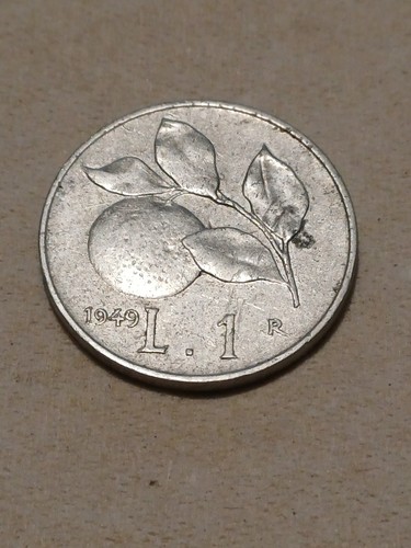 Lira arancia 1949 circolata - arancia,