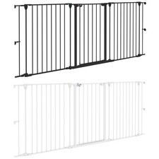 PawHut Cancelletto per Cani Taglia Media Doppio Sistema di Blocco 206x90cm