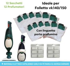 FOLLETTO SACCHETTI Vk140/150 "KIT FOLLETTO" Da 12 SACCHETTI + 12 PROFUMINI FP