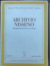 CALTANISSETTA Archivio Nisseno Anno III numero 5 del 2009 MILENA canti dialetto