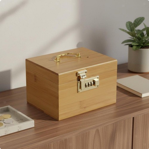 Salvadanaio legno con - in,