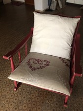 sedia a dondolo in legno