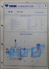 scheda carburatore fiat 500 solex 26 WI ricambi epoca fiche 6900758