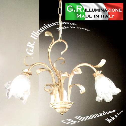 Lampadario ferro battuto 3 - ferro,