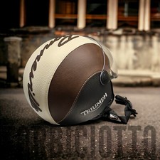 Casco vintage in pelle