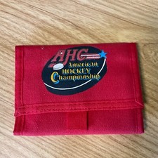 PORTAFOGLIO AHC AMERICAN HOCKEY CHAMPIONSIP vintage anni 80 nuovo vecchio stock # 7