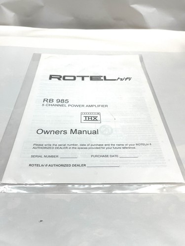 Rotel 985 amplificatore di - 985,