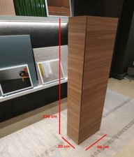 FALPER Pure colonna con anta destra e maniglia push-pull, finitura noce naturale