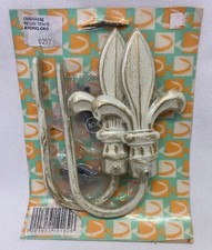 Embrasse reggi tende in metallo avorio-oro 13x8 cm cod. 0257 fai da te arredo