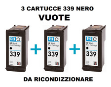 3 Cartucce HP 339 Originale Nero ( V U O T E )  da ricondizzionare