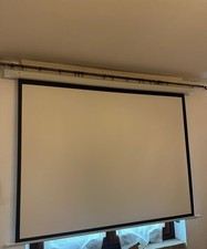 HOMCOM Schermo per Proiettore 84 Pollici Formato 4:3 Regolabile MOTORIZZATO