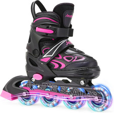 Pattini in Linea Bambina, Pattini a Rotelle Regolabili per Bambini Ragazzi Ragaz