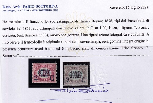 O383 regno italia 2 c - o383, d’italia
