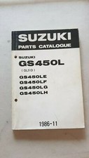 Suzuki GS 450 L (E-F-G-H) 1986 catalogo ricambi originale moto parts catalogue