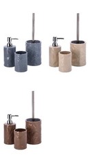 Set 3 Pezzi Accessori Bagno in