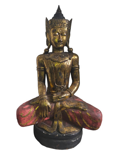 Antica statua buddha dorata - di,