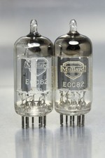 2x Tubi valvole Mullard ECC82 1957 []-getter Eq 12AU7 CV491 B329 CV4003 M8136