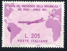 1961 Repubblica Gronchi Rosa 205 lire nuovo cert. Bolaffi 100/100 MNH **