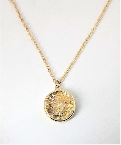 Collana acciaio dorato con - in,