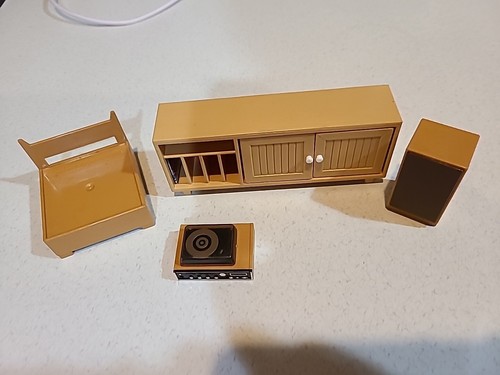Vintage mcm dollhouse stereo - dollhouse,