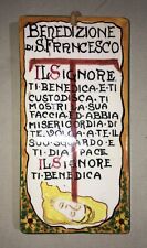 ARTE DEVOZIONALE-SAN FRANCESCO D'ASSISI-CERAMICA UMBRA-CERAMICA DECORATA-SIGLATA