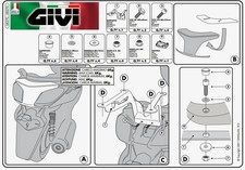 Givi SR370 Attacco posteriore specifico YAMAHA X-MAX 125-250 2010 2011 2012