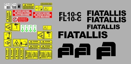Fiat allis fl10c decalcomanie - fiat,