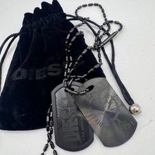 DIESEL Dog Tag Necklace Double