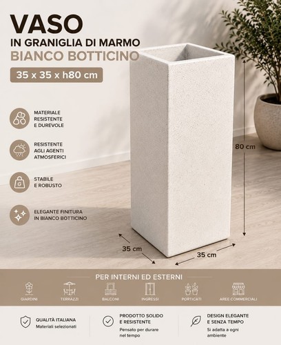 Vaso alto graniglia di - vaso,