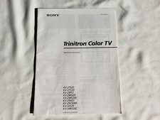 Televisore Sony Trinitron 27" 1996 manuale utente, bollettino di servizio, garanzia