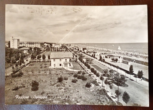 Cartolina riccione spiaggia - cartolina,