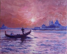 Romantic  Sunset Venice Italy