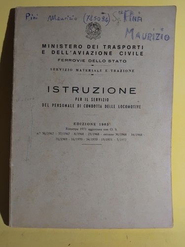 Istruzioni per servizio - per,