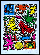 Keith Haring Litografia certificata COA "Pop Shop Tokyo" firmata numerata a mano