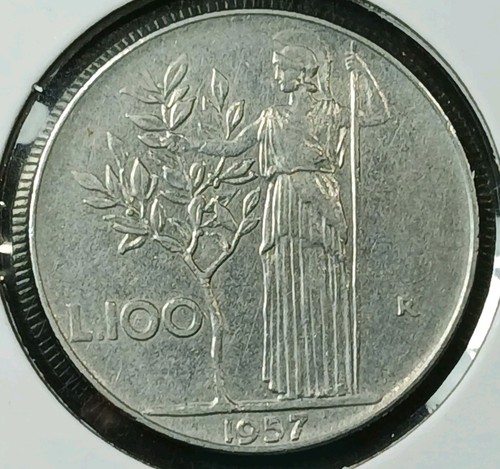 1957 italy 100 lire - 1957-r,