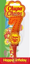 Candela Compleanno Chupa Chups Numero 7 con Supporto
