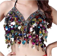 Belly Dacne Sequin Halter Bra
