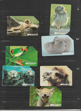 animali -  carte telefoniche in blocco - usate - anni 2000