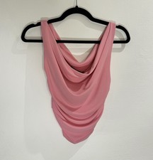 Top cascata Zara rosa XS come