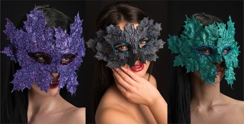 Brillantini foglia maschera - foglia,