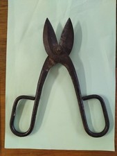 VECCHIE FORBICI ANTICHE FORBICI Cesoie 24 Cm FERRO Lattoniere ATTREZZI Lamiera