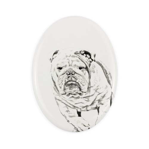 Bulldog inglese lapide con