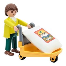 Playmobil figura uomo carrello