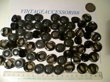 LOTTO 65 BOTTONI NERO SFUMATI ANNI 80 RECUPERATI DA VECCHIA MERCERIA MILANESE