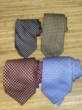 4 Italian 100% Silk Geometric