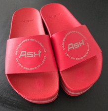 Sandalo donna frassino con zeppa a pois plateau comodo pelle rosso tg 37