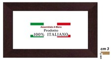 Cornice in legno noce piatta classica per foto stampe poster Spessore cm 3