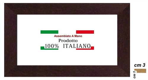 Cornice legno noce - legno, piatta