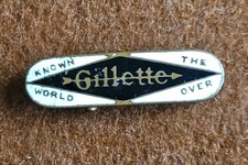 Gillette Fermacravatta originale anni 30 - tie clip ottone SAFETY RAZOR VINTAGE