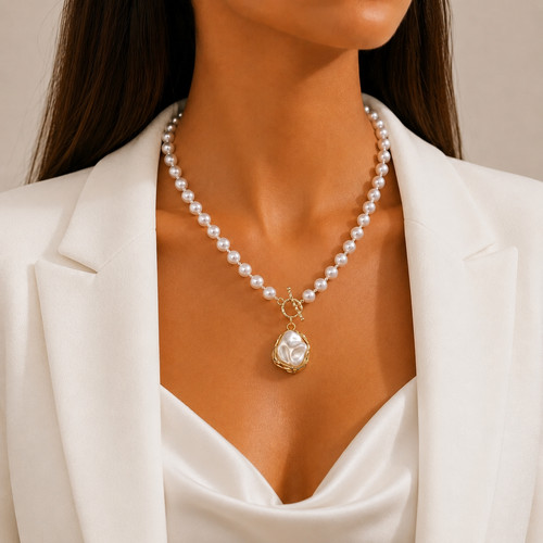 Collana perle placcate - collana,